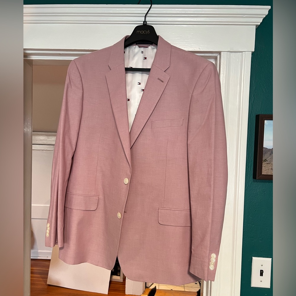 Mens Tommy Hilfiger pink sports coat